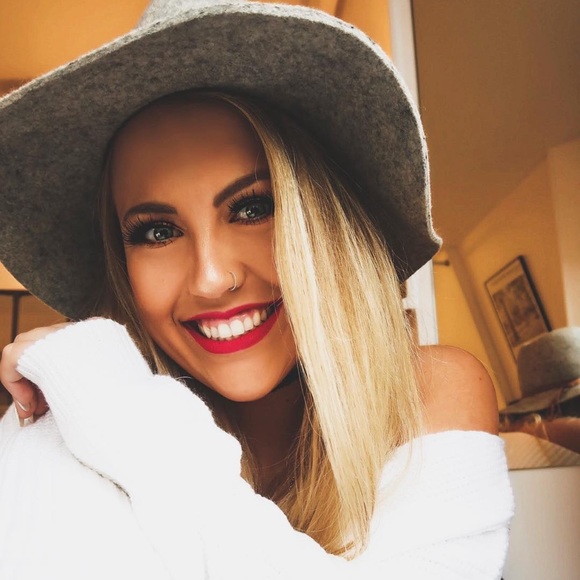 Accessories - grey heathered 100% wool floppy brim hat